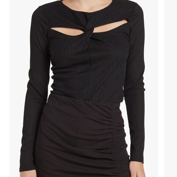 ASTR The Label Twist Cutout Bodysuit Black - Picture 1 of 4